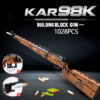 4605bb1a43769221 1028PCS Kar98K Building Block Model Can Shoot Heavy Sniper Rifle Assemble Bricks WW2 Weapons Series Children's Educational Toys