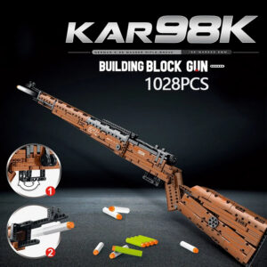 4605bb1a43769221 1028PCS Kar98K Building Block Model Can Shoot Heavy Sniper Rifle Assemble Bricks WW2 Weapons Series Children's Educational Toys