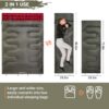 KingCamp Double Sleeping Bag for Adults, Queen Size 2 Person XXL Flannel Sleeping Bag, Waterproof Lightweight Flannel Quilt with 2 Pillows, Perfect for Couples Family Camping Hiking