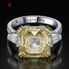 OEVAS 100% Sterling Sier Created Moissanite Citrine Diamonds Gemstone Wedding Engagement Ring Fine Jewelry Gift Wholesale