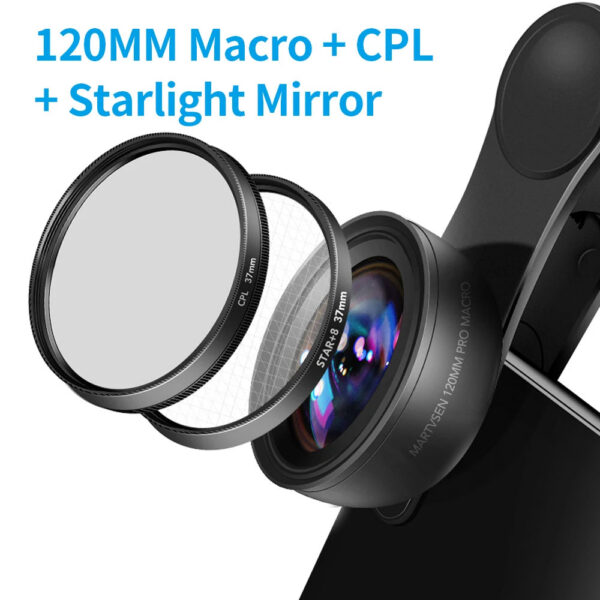 4617215824dbe332 MARTVSEN 120MM Macro Lens, Professional 5K HD 10x Super Macro Universal Clip Camera Photo Lens for iPhone Samsung Andriod