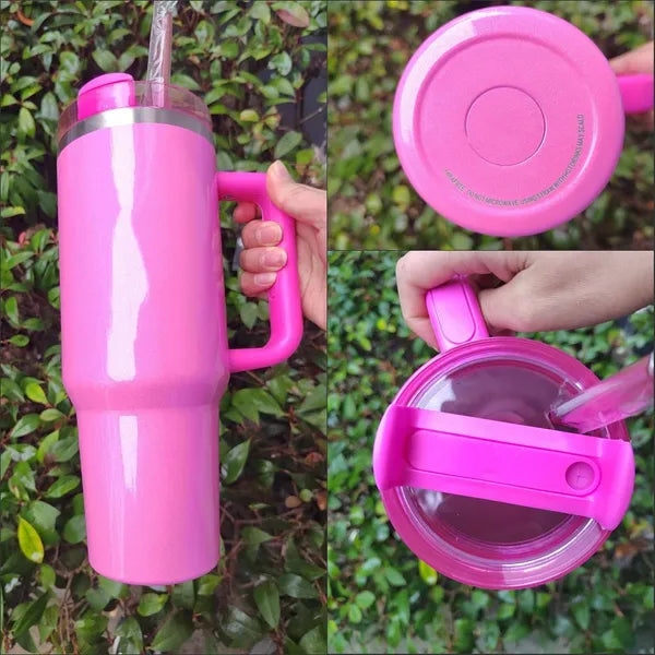 461f5a69e0f69a65 With 1:1 Chocolate Gold Black Chroma 40 oz Quencher H2.0 Tumblers Cups with handle Lid and straw Cobranded Winter Pink Parade Car Mugs 40oz Tumbler 0320
