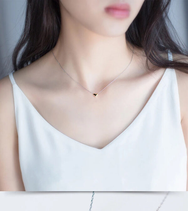 462e3498aae18b28 Modian Gold Color Heart Simple Tiny Fashion Chain Pendant Necklaces Classic Girls 925 Sterling Silver Jewelry For Women Gift