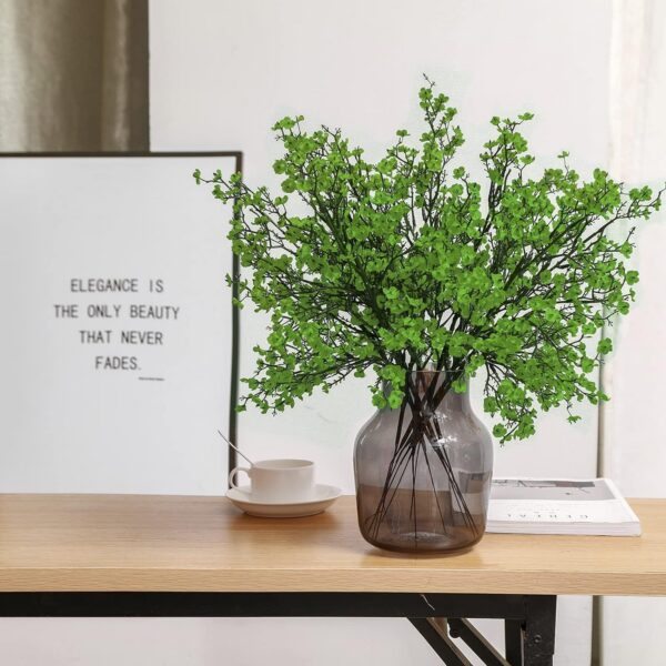 46326a9ea412b2a6 Momkids 6 Pcs Babys Breath Bulk Artificial Faux Silk Flower Gypsophila Bouquet Winter Real Touch Fake Floral for Office Kitchen Wedding Restaurant Centerpieces Christmas Party Decor (White)