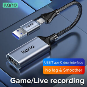464698a17fa2f465 Llano 2 in 1 USB/Type-C Capture Card Game Streaming Recording Device Video Collector 1080P 4K HDMI to USB Type-C Live