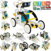 464a20d85be1a60d STEM 13-in-1 Education Toys DIY Building Science Experiment Kit for Kids Age 8-12 Solar Powered By Sun Robot Kits
