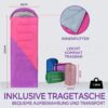Clostnature Leichter Schlafsack für Camping – Outdoor Lässiger Deckenschlafsäcke mit Kleines Packmaß für Erwachsene, Damen, Herren, Wandern, Sport, Bergsteigen(Links Reißverschluss)