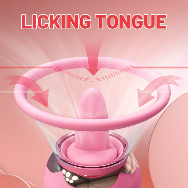 Rose Tongue Licking Cup Sucking Clit Clitoris Dildo Nipple Pussy Stimulator Silicone Adult Sex Toys For Women Couple Joinjjtoy
