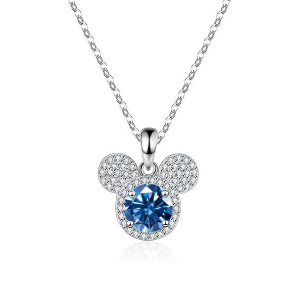 467e88598888b655 JoyceJelly S Sterling Sier Pendant 1 Carat Moissanite Diamond Necklace Women's Fashion Jewelry Rat Head Mouse