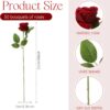 468de7c1556484e9 50 Pcs Artificial Rose Flower Realistic Silk Roses with Stem Bouquet of Flowers Plastic Flowers Real Looking Fake Roses for Home Wedding Centerpieces Party Decorations (Blue)