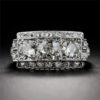 White Diamond S Sterling Bague Bizuteria Anillos Sier Jewelry Fine 2 Carat Ring for Women