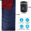REDCAMP Cotton Flannel Sleeping Bags for Camping, 3-Season Warm and Comfortable Adult Sleeping Bag, Envelope with 2/3/4lbs Filling