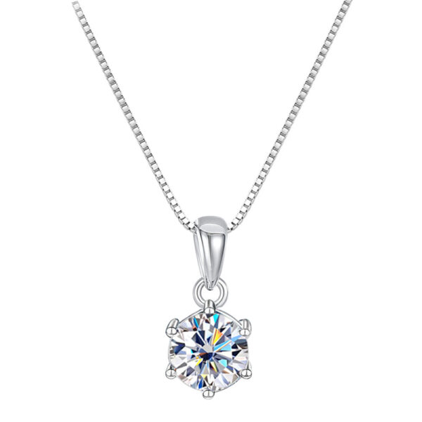 46a942aed1ff7fd6 GRA Certified 1-10ct Moissanite For Women Wedding Bridal S Sier VVS1 Diamond Pendant Necklace Plated Jewelry