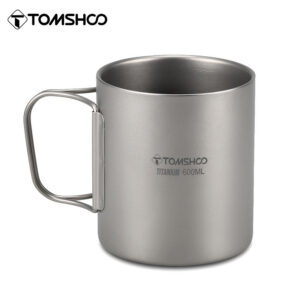 46ad63f3f105d545 Tomshoo 220/350/450/600ml Double Layer Titanium Water Cup Coffee Tea Mug for Home Outdoor Camping Hiking Backpacking Picnic