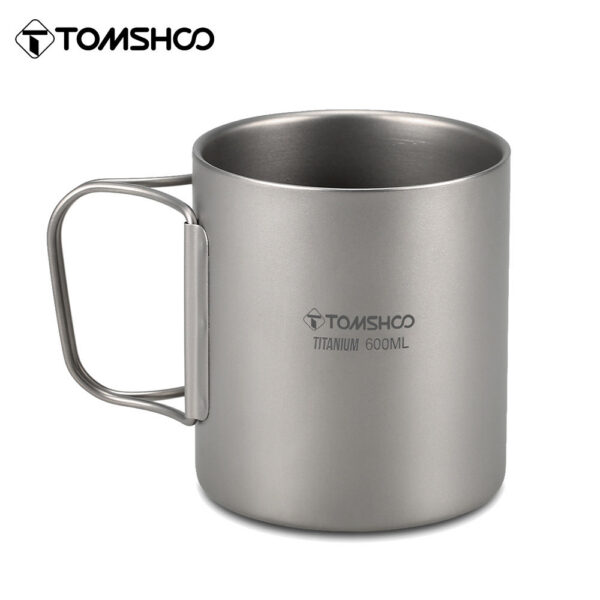 46ad63f3f105d545 Tomshoo 220/350/450/600ml Double Layer Titanium Water Cup Coffee Tea Mug for Home Outdoor Camping Hiking Backpacking Picnic
