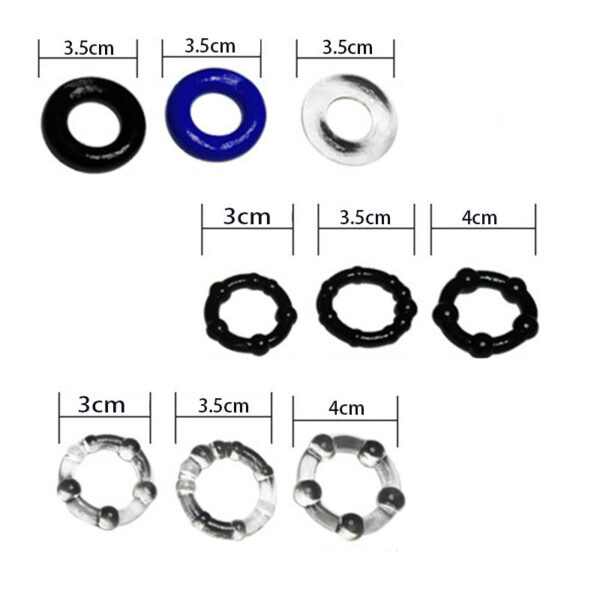 46b1d4dcf399edf3 3Pcs Silicone Delaying Lock Ejaculation Adult Games Rings For Men Couples Erotic Sex Shop
