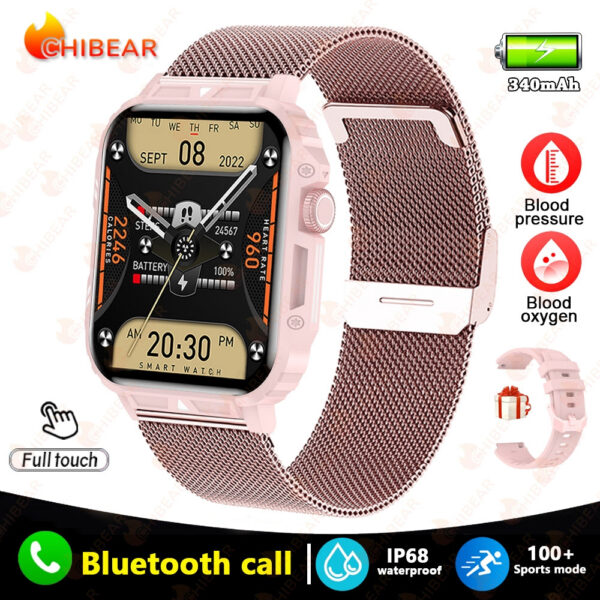 Military Outdoor GPS Sports Smart Watch Men 1.95 inch Heart Rate Blood Oxygen Bluetooth Call SmartWatches Men's For Android IOS