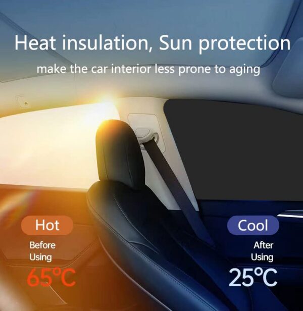 Car Side Sun Shades, 4 PCS Window Sunshades Privacy Curtains, 100% Block Light f