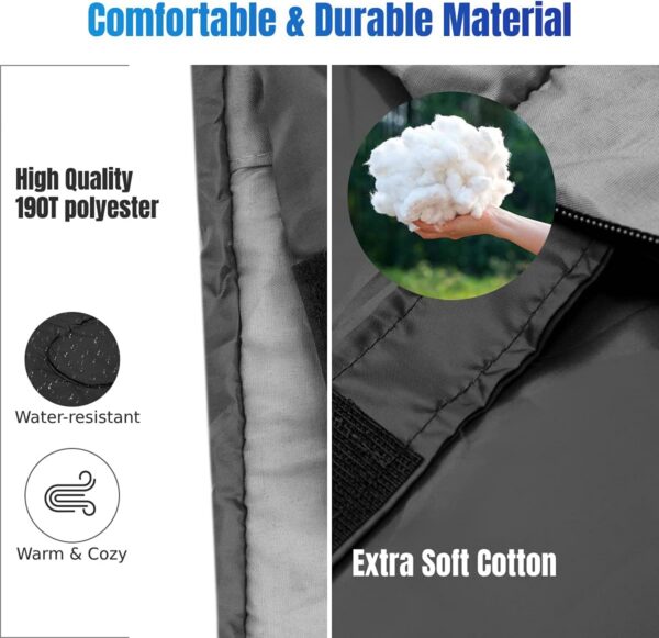 COSTWAY Double Sleeping Bag, Extra Large - 220 x 150 cm - Converts into 2 Singles, Waterproof Sleeping Bag with Free Pillows and Carrying Bag for Camping, Hiking