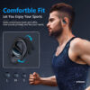 Wireless Earbuds Sport Bluetooth 5.3 Headphones with Noise Cancelg Mic 75H HiFi Stereo Over Ear Bud LED Display USB-C IPX6