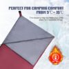 46d898ceee278d1d TOMSHOO Ultralight Adults Outdoor Envelope Sleeping Bag for Warm Weather Camping Backpacking Hiking