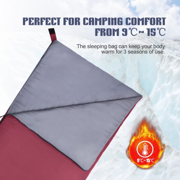 46d898ceee278d1d TOMSHOO Ultralight Adults Outdoor Envelope Sleeping Bag for Warm Weather Camping Backpacking Hiking