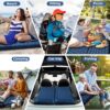 Sleeping Pad for Camping, Ultralight 4.7" Extra-Thick Inflatable Camping mat with Pillow Built-in Foot Pump, Compact Lightweight Air Mattress for Camping Backpacking Hiking Car Travel Tent, Navy Blue