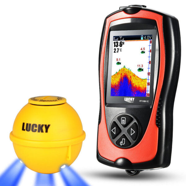 46e0c6ccbe4c5669 Lucky Sonar FF1108-1CWLA Rechargeable Wireless Sensor 45M Water Depth Echo Sounder Fishing Portable Fish Finder