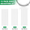 Anpro 15 Pack Size - with 3 Sizes Clear Sizer Adjuster Loose Rings,Spiral Silicone Tightener Set,Invisible Ring Guards(Please See Below Picture for The Steps)