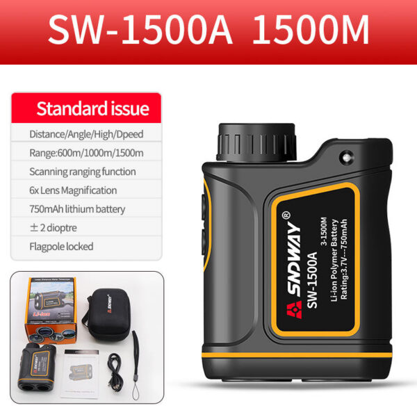 SNDWAY Rangefinder Telescope 600M 1000M 1500M Laser Distance Meter For Hunting Monocular Golf Range Finder Roulette Tape Measure