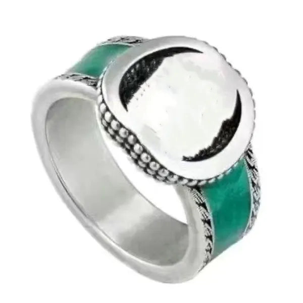 46eda90c7635ef30 Titanium steel sier love designer jewelry for men and women spirit heart rings party engagement confession wedding Ring with green box Size 5-11