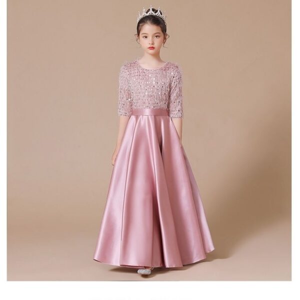 Kids for Girls Costumes Wedding Birthday New Year Party Evening Elegant Princess Summer Children’s Dress 4-12 Years K47