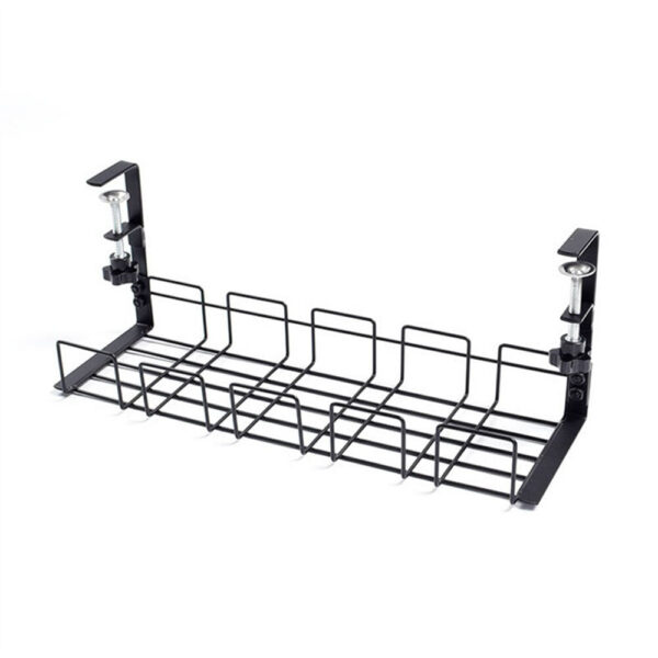 46f30b5ee0956110 Under Table Rack Metal Cable Management Tray Home Office Desk Wire Organizer No Punching Kitchen Storage Accessories