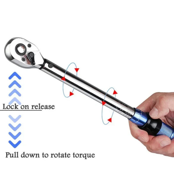 5-60N.m 3/8 Inch Square Drive Torques Key ±3% High Precision Torque Wrench Professional Bicycle Automotive Tool