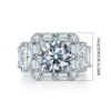 470e2836181fbbe7 HOYON Moissanite T Square White Gold Colored Diamond Style Full of 5 Carat Aggressive Men's Ring Party