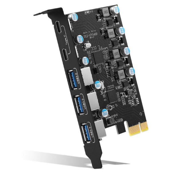 4716686a71ae6724 5Gbps 3.2 Gen1 USBC PCIE Hub USB 3.0 PCI Express Board PCI-E USB3.0 Adapter Multiplier USB3 3.1 Controller Add on Card