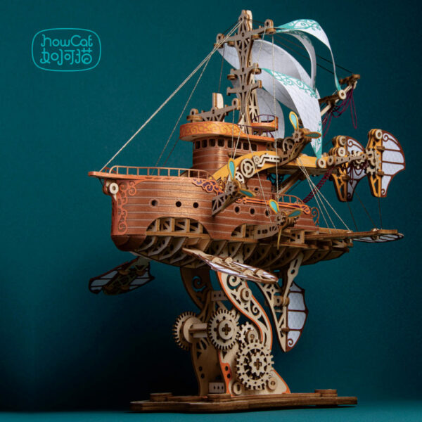 47224364020c1122 DIY 3D Wooden Puzzle stic Spaceship Popular Assembly Model Kits Toys For Children Kids Girls Birthday Gift