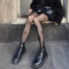 47238c0661d16f9c Women Socks Love Flower Mesh Kawaii Japanese Girls Lolita Ins Stockings Cute White Pantyhose Spring Summer Ultra-thin Transparent Hosiery