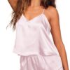 4723c5d022082328 Ekouaer Women Silk Ruffle Pamas Camisole Set