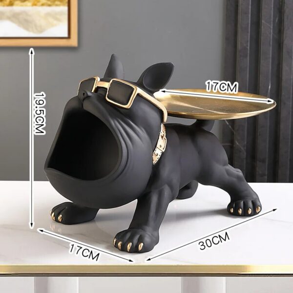 472c3c47fa3192e3 VIKAMA Bulldog Storage Ornaments Entrance Door Key Candy Tray Nordic Style Personalized Home Decor