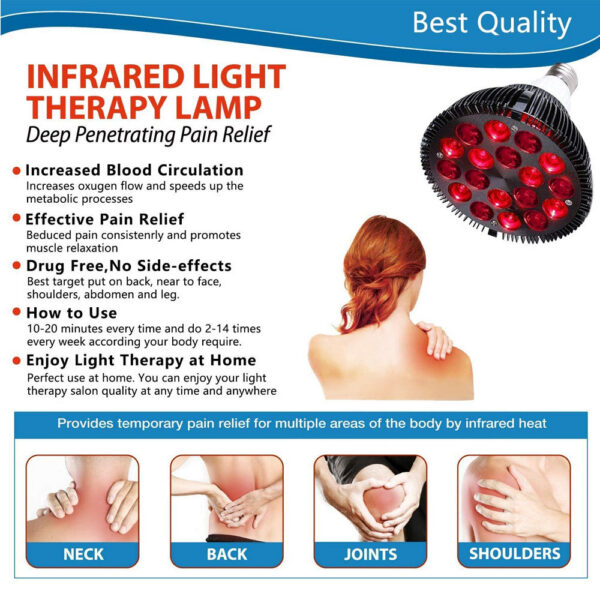 Red Lamp Face 54W 660nm & 850nm Infrared Light Therapy Device For Muscle Joint Pain Relief Skin Health Tools