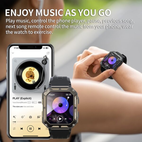47409a1184311d3a 2023 New C20 Pro Smart Watch Voice Assistant BT Wireless Call Business Outdoor Sports IP68 Waterproof Wristwatch For Android iOS