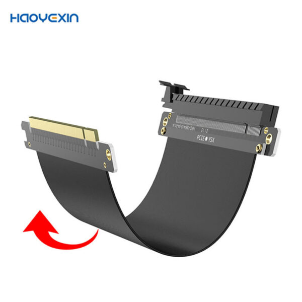 4754b49735718ca7 High Speed PC Graphics PCI Express Connector Riser Card PCI-E X16 3.0 Flexible Cable Extension Port for bitcoin mining