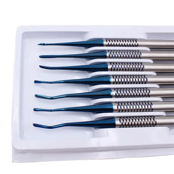 475cf7765bb47d5e 7PCS/SET Dentistry Tooth Extracting Tools Titanium Alloy Implant Instrument Dental Elevator Set Extraction Root