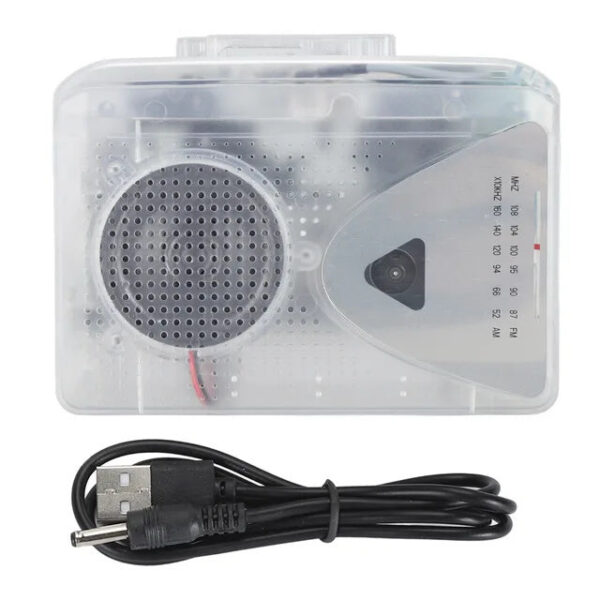 Portable Player Auto Reverse Clear Stereo 3.5mm Headphone Jack Cassette Tape to MP3 Converter Support FM AM Radio