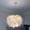 Mordern Pendant E27 Holder Fairy Hanging Lamp Goose Feather Bedroom Dining Room Loft Chandelier Ceig Light