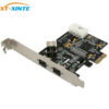476b04875b60458b PCI Express PCI-E x1 to 3 Ports 1394B Controller Add On Card for FireWire 800 IEEE 1394 B 2+1 Digital Camera Video Capture