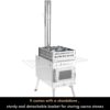 WillowyBe Outdoor Sauna Hot Tent Stove, Rocket Stove Heater, Portable Camping Wood Stove for Dry Sauna, Cooking for Husband and Friends