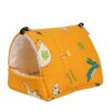 4782da473e1b17a0 1pc Cute Print Bird Bed Mini Cage Rabbit Squirrel Mat Guinea Pig Nest Hamster House Small Animal Sleeping Bed Pet Hanging Cage