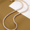 47a48ead7f1dc825 Trendy 4mm Lab Zircon Necklace White Gold Filled Party Wedding Necklaces For Women Bridal Tennis Chocker Jewelry Gift